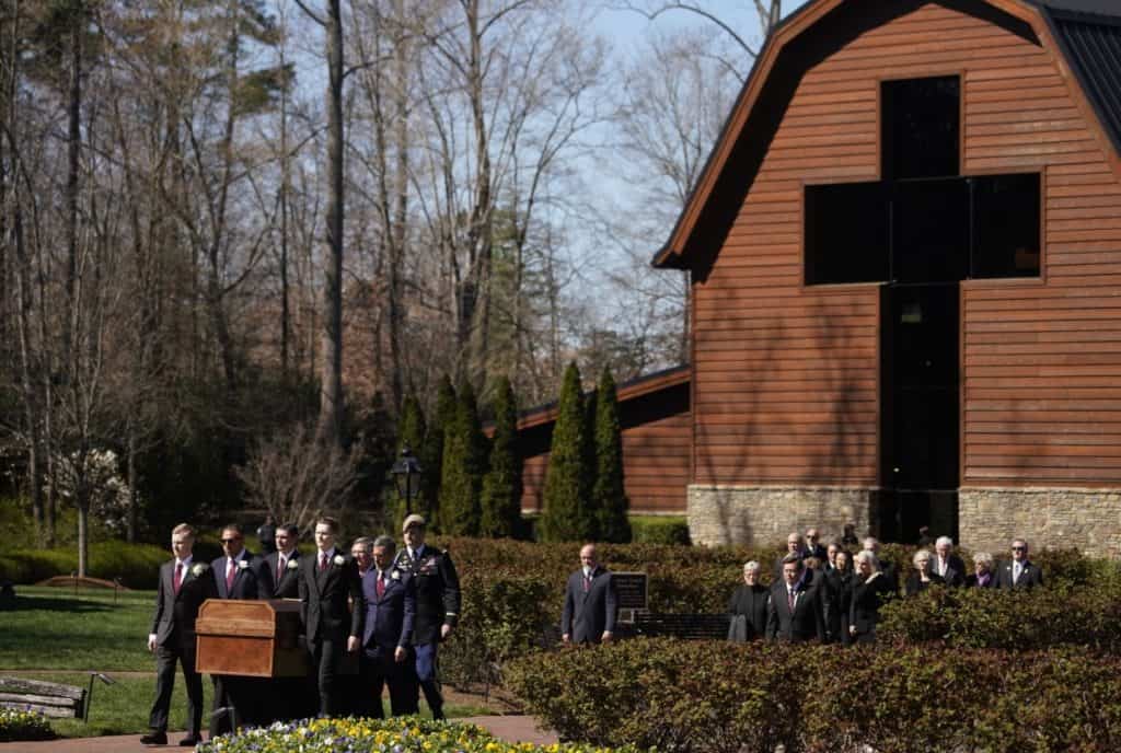 Billy Graham's funeral service was held on Friday, March 2, 2018, on the grounds of the Billy Graham Library.