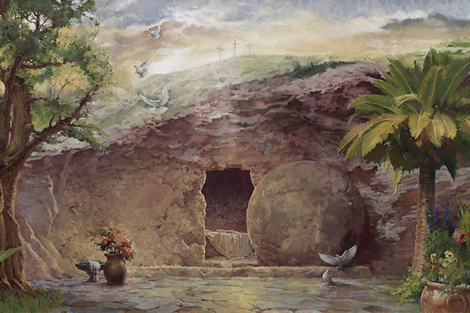 John Howard Sanden painted “The Empty Tomb” mural for the Billy Graham Library in 2021, a year before he passed away. It's featured in the Library's Journey of Faith tour.