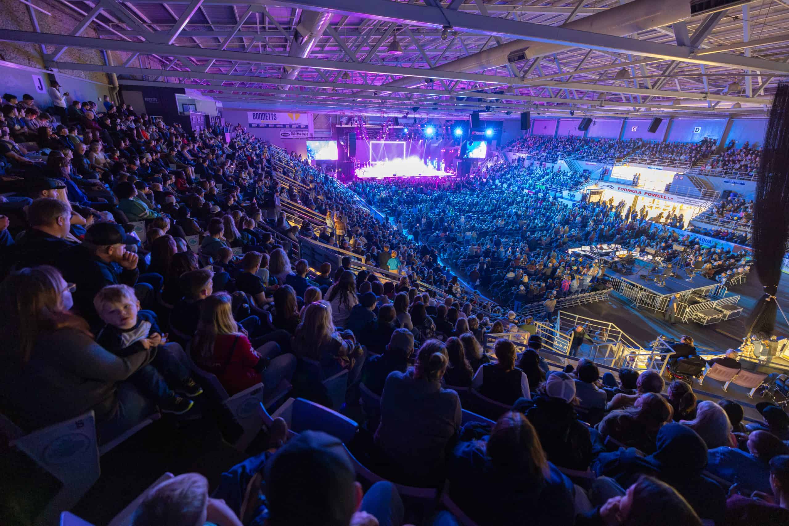 The arena filled with those who came for live music and a message of hope in Jesus Christ. 